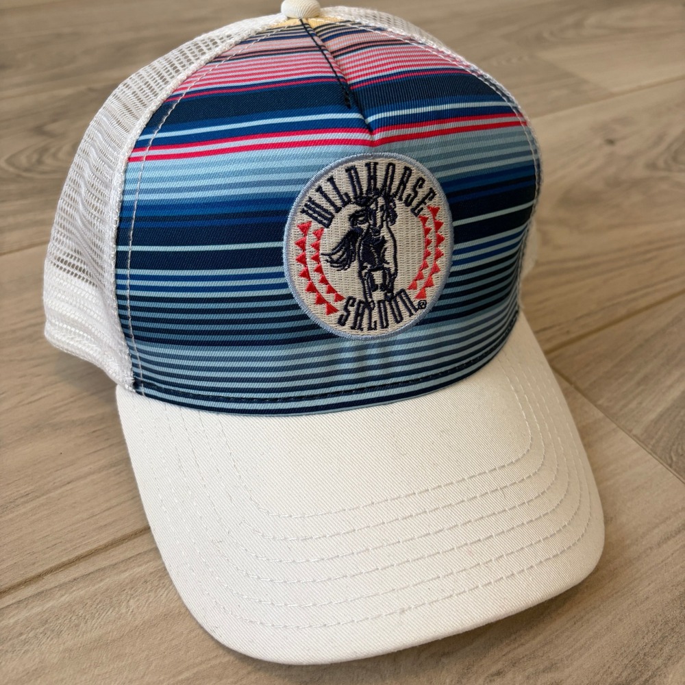 Wildhorse Saloon Nashville Trucker Hat Striped Blue White OSFM NWT